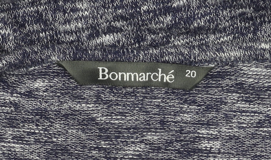 Bonmarché Women’s Blue Knit Open Cardigan Size 20 3/4 Sleeve