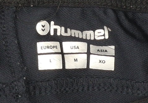 Hummel Mens Black Compression Sports Leggings L Stretch Quick Dry