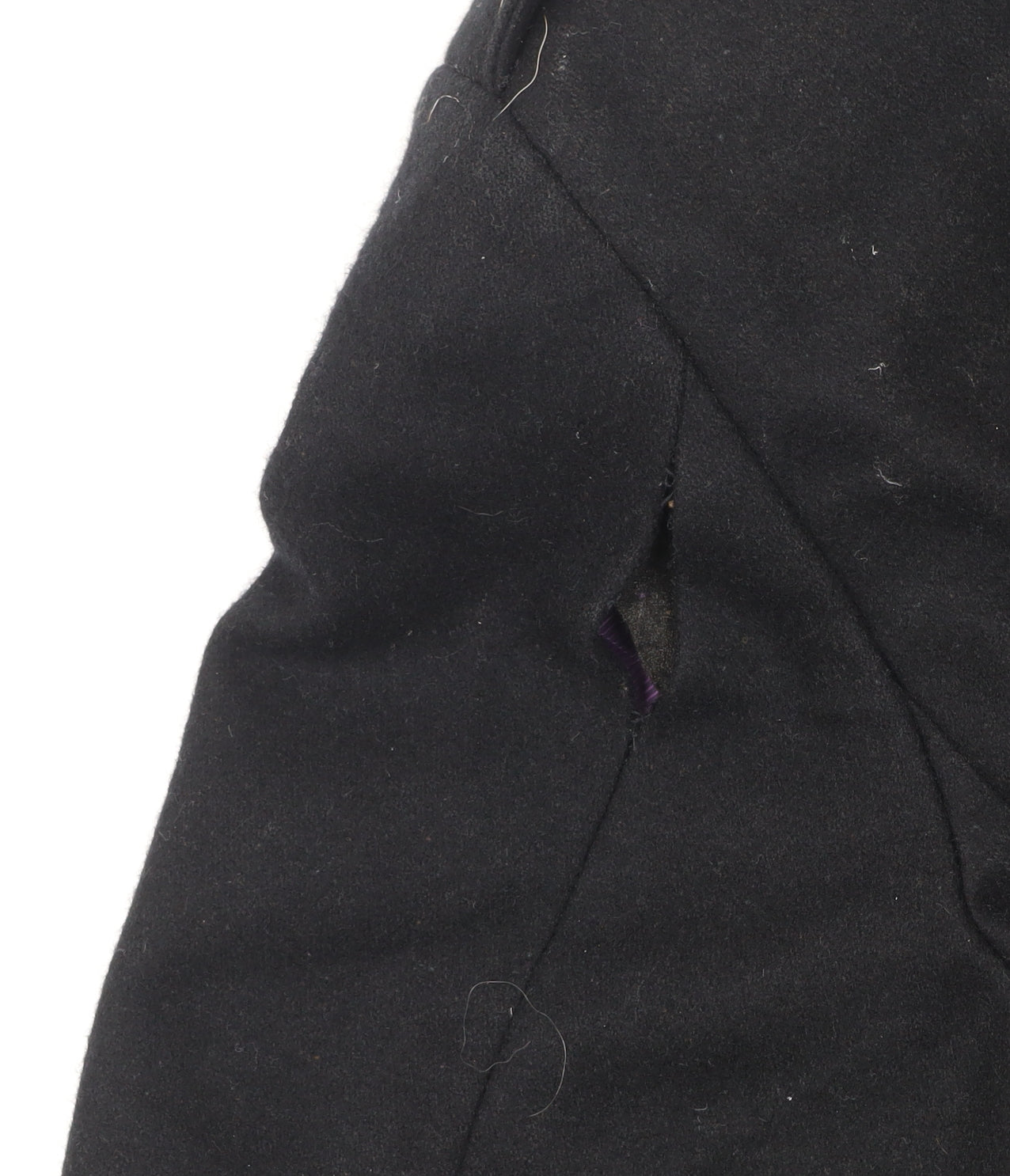 Tom English Men's Black Wool Blend Pea Coat Jacket Size S