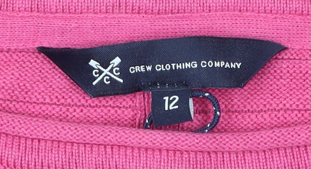 Crew Clothing Women’s Pink Jumper Size 12 Cotton Acrylic Pullover