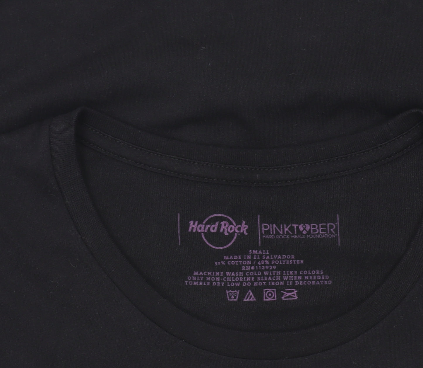 Hard Rock Womens Black PINKTOBER Brave T-Shirt Size S Short Sleeve