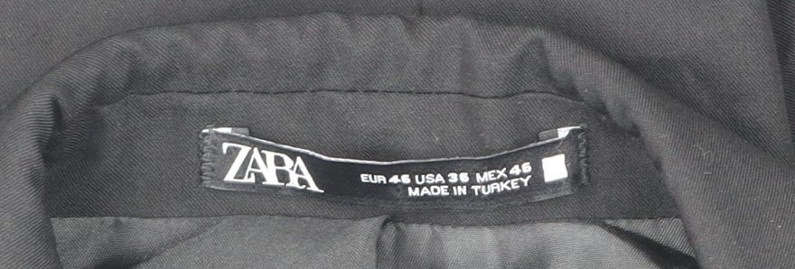 Zara Men’s Black Slim Fit Blazer Jacket Size 36 Two Button