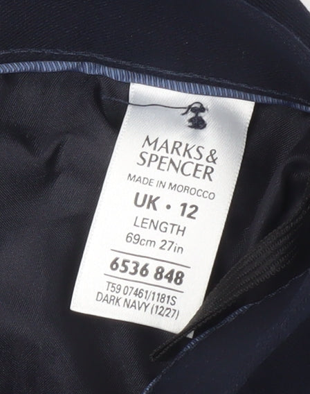 Marks and Spencer Women’s Dark Navy Pencil Skirt UK 12