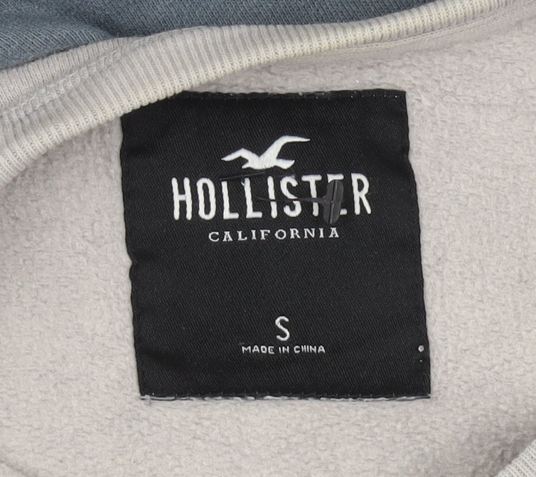 Hollister Mens Grey Black Ombre Sweatshirt S Pullover Crew Neck
