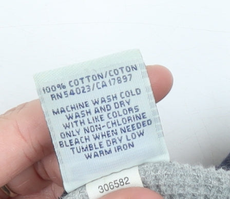 Old Navy Men’s Navy Blue Waffle-Knit Cotton Pullover Jumper M