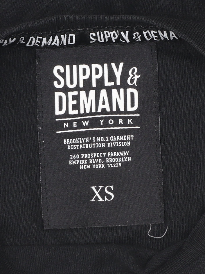 Supply & Demand Men’s Black XS Slim Fit Graphic T-Shirt
