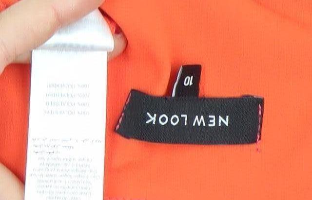 New Look Women’s Orange Size 10 Camisole Tank Top V-Neck Sleeveless