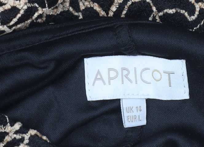Apricot Women’s Black Beige Lace Fit & Flare Dress Size 14
