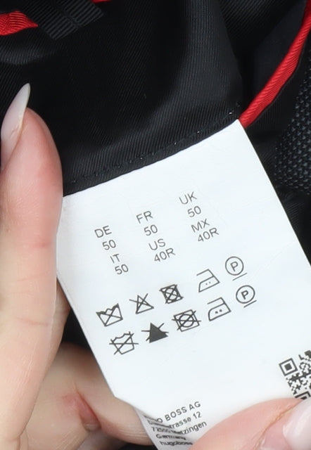 Hugo Boss Men’s Black Size 50 UK Blazer Jacket Notch Lapel