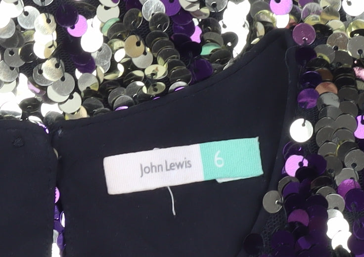 John Lewis Girls Multicoloured Sequin A-Line Party Dress Size 6 Years