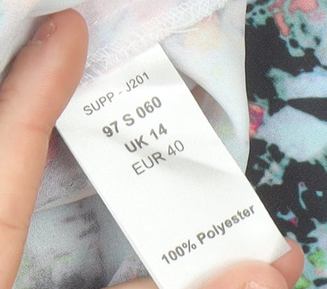 Together Women’s Multicoloured Midi Maxi Dress Size 14 V-Neck Sleeveless