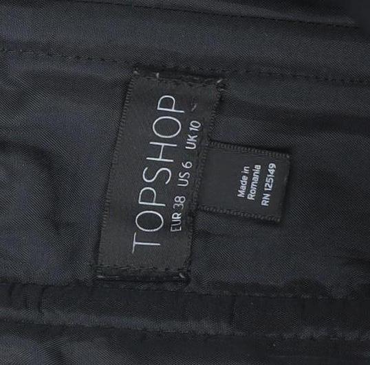 Topshop Women Black Size 10 Strapless Wide-Leg Jumpsuit