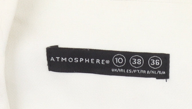 Atmosphere Women White Size 10 Shawl Collar Blazer Jacket