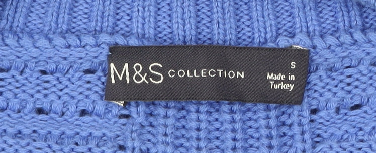 Marks and Spencer Women’s Blue Knit Open Cardigan Size S