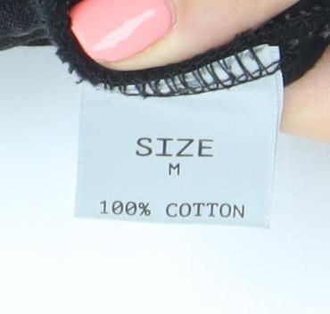 Bru-C Men’s Black Cotton Jogger Sweatpants Size M Elastic Waist Streetwear