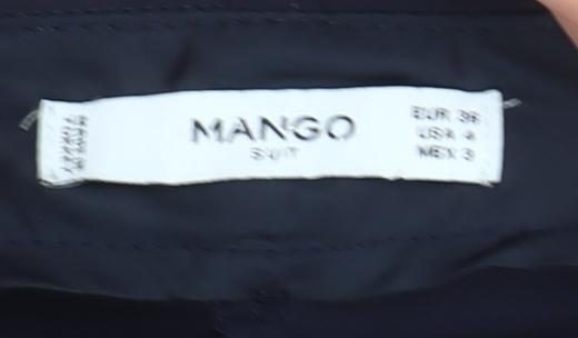 Mango Women’s Blue Ankle Slim Fit Tailored Work Trousers Size 10