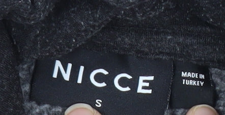 NICCE Men's Black Small Pullover Hoodie Embroidered Logo