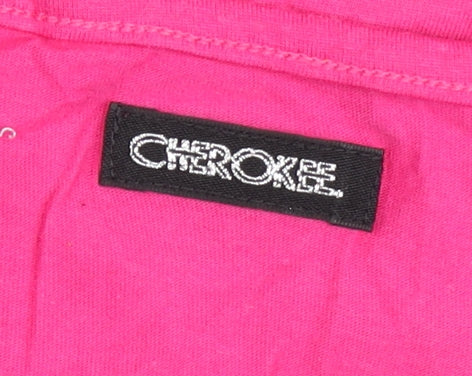 Cherokee Girls Pink Cat Graphic T-Shirt 12-13 Years Cotton Scoop Neck