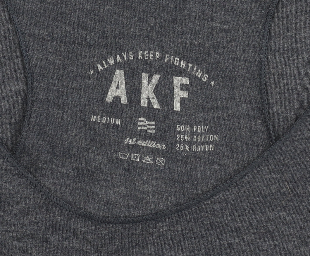 AKF Men’s Grey Graphic Sleeveless T-Shirt Medium Moose & Squirrel