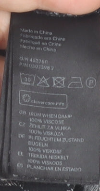 H&M Women Black Viscose Sleeveless Jumpsuit Size 10 Wide-Leg