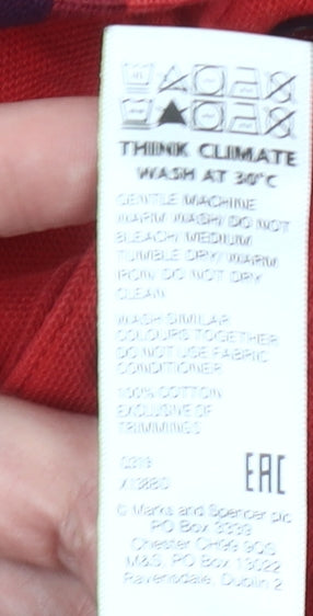Marks and Spencer Men’s Red 2XL Cotton Polo Shirt Casual