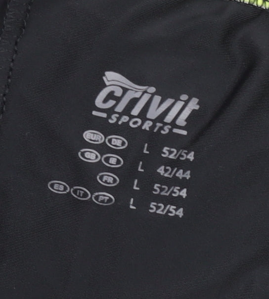 Crivit Sports Men’s Black Biker Cycling Shorts L Moisture Wicking