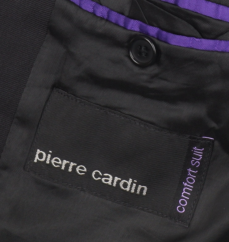 Pierre Cardin Men’s Black 42R Suit Jacket Notch Lapel Classic