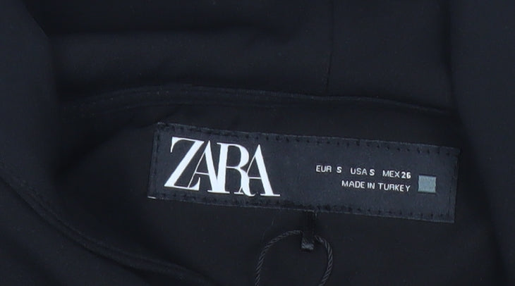 Zara Women’s Black Beige Colourblock Full Zip Hoodie Size S