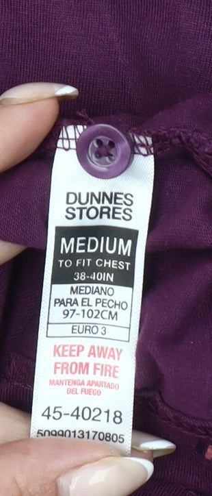 Dunnes Stores Men’s Purple Cotton Polo Shirt Size M Regular Fit
