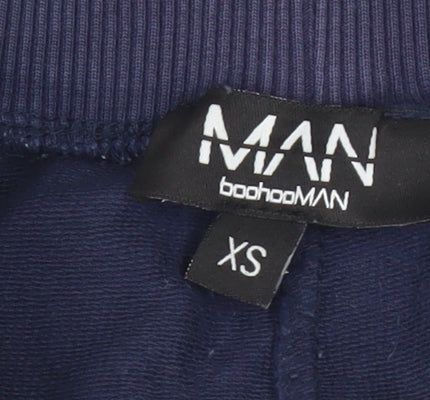 BoohooMAN Men’s Blue XS Athletic Jersey Shorts with Drawstring