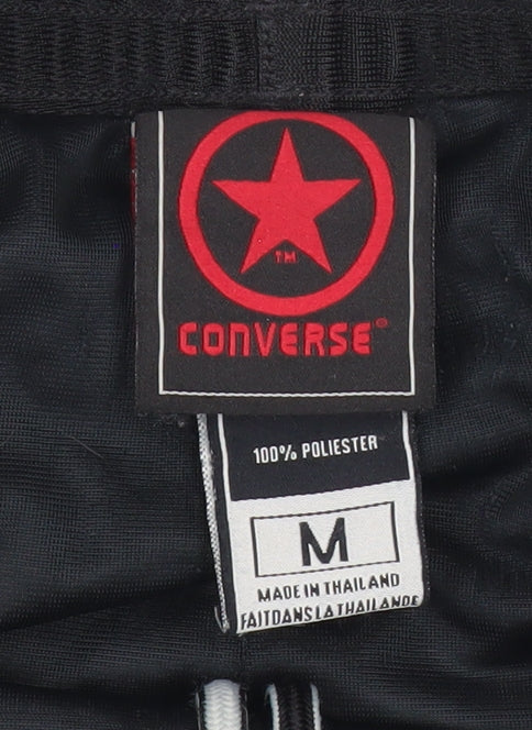 Converse Men’s Black Athletic Shorts Size M Elastic Waist Sportswear