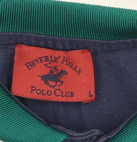Beverly Hills Polo Club Men’s Blue L Polo Shirt Cotton Short Sleeve