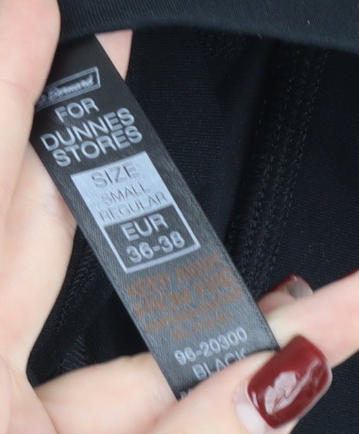 Dunnes Stores Womens Black Size 8 Regular Fit Stretch Leggings