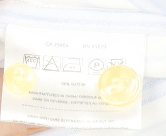 Ted Baker Men’s Blue Striped Cotton Dress Shirt Size 16