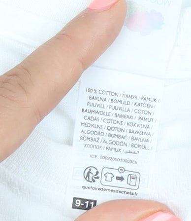 Fruit of the Loom Girls White Cotton Taylor Swift Graphic T-Shirt 10Y