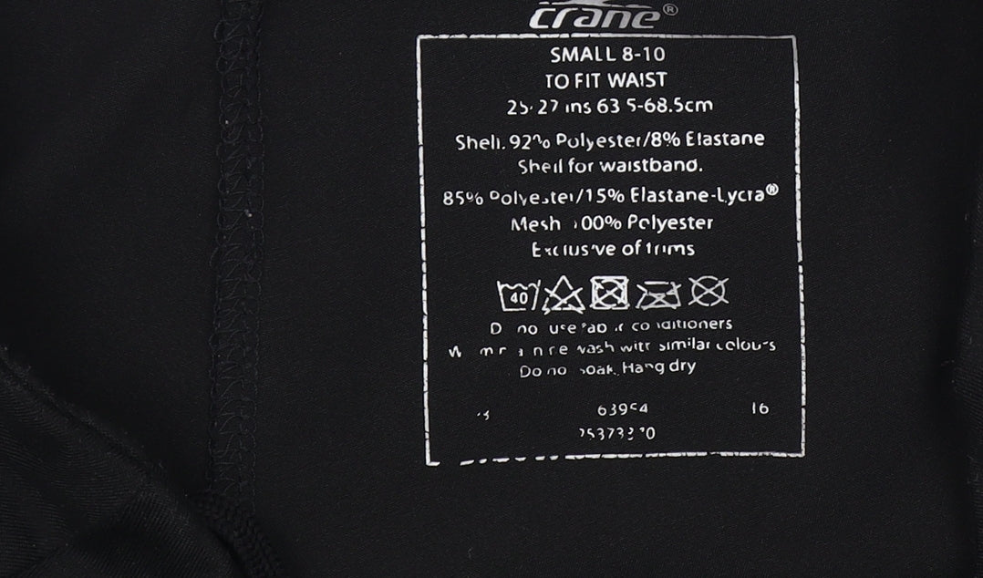 Crane Womens Black Small Running & Training Shorts Size 8-10