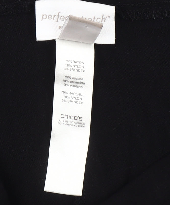 Chico's Women's Black Perfect Stretch Leggings Size 14 L Regular