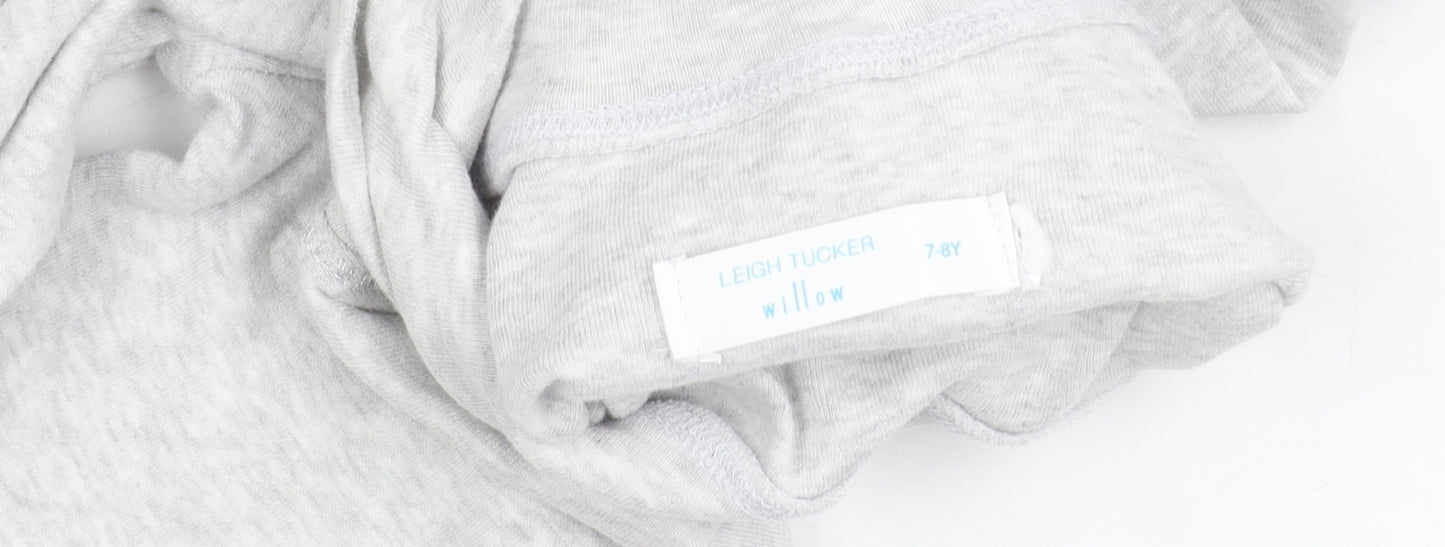 Leigh Tucker Willow Girls Grey Tutu Dress 7-8 Years Long Sleeve Party Style