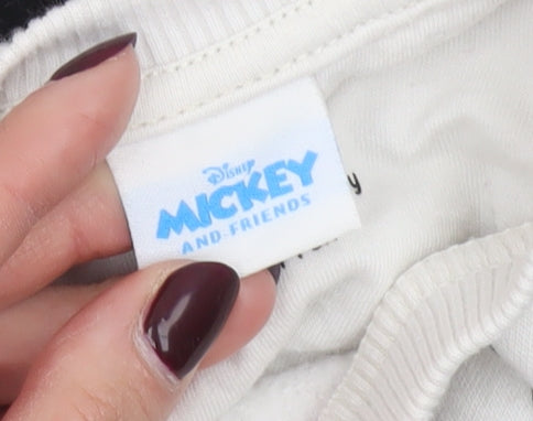 Disney Girls Ivory Minnie Mouse Long Sleeve Skater Dress 5-6 Years