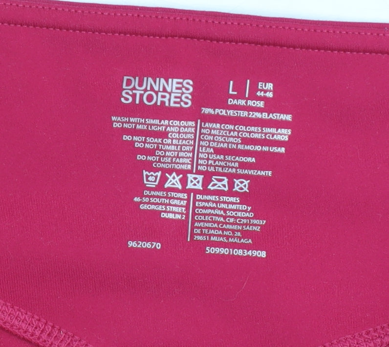 Dunnes Stores Women’s Pink Ankle Leggings Size 16 Stretch Comfort Fit