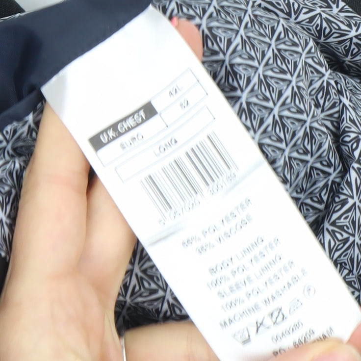 Red Herring Men's Grey 42L Long Fit Blazer Jacket