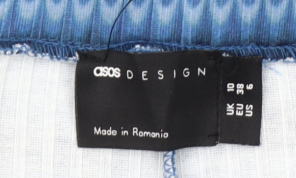 ASOS DESIGN Women’s Blue Geometric Flared Leggings Size 10