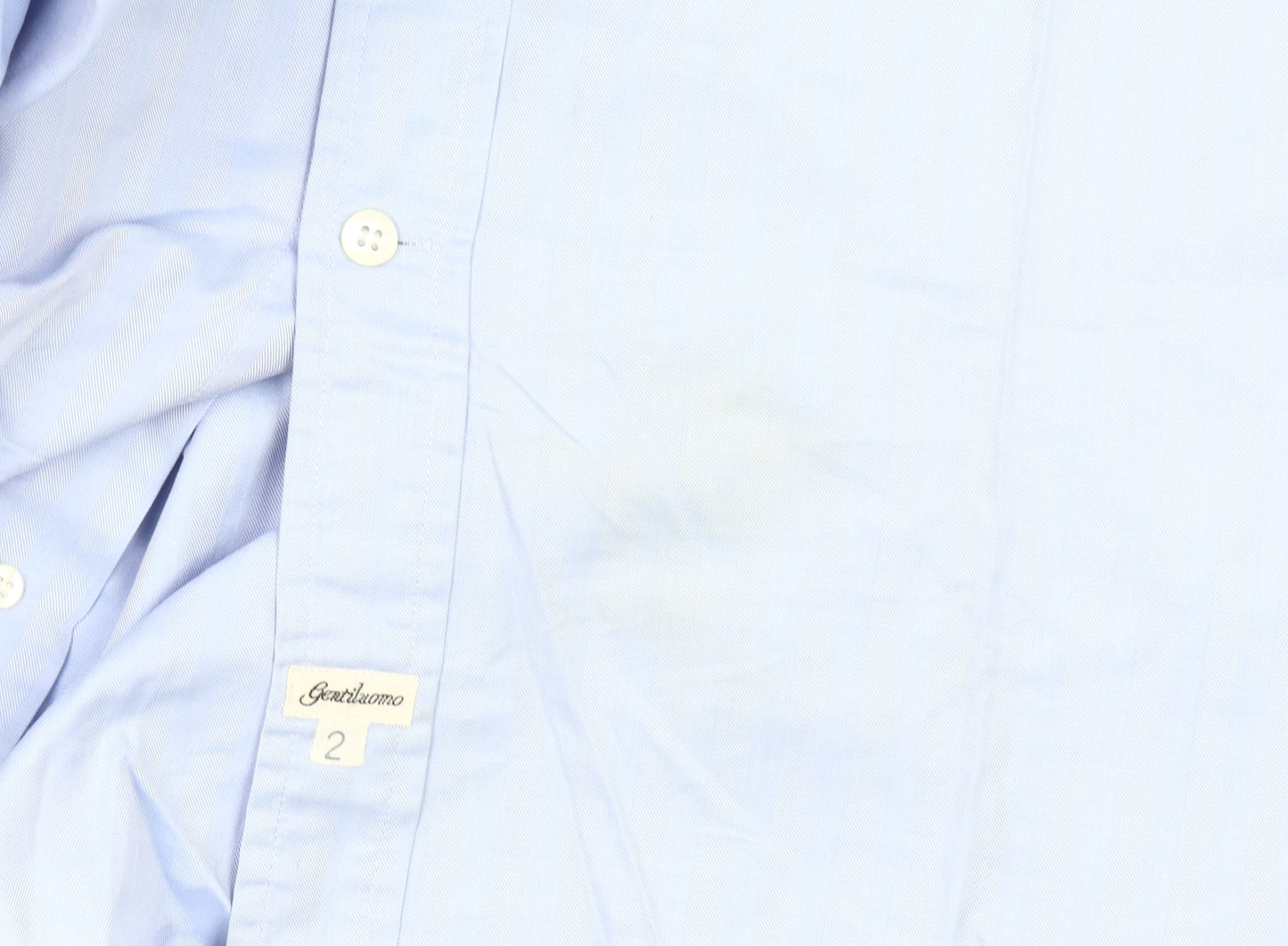 Gentiluomo Men's Blue 42 Regular Fit Long Sleeve Formal Dress Shirt