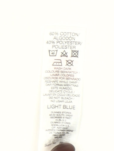 Dunnes Stores Men's Light Blue Art Print Regular Fit T-Shirt Size L