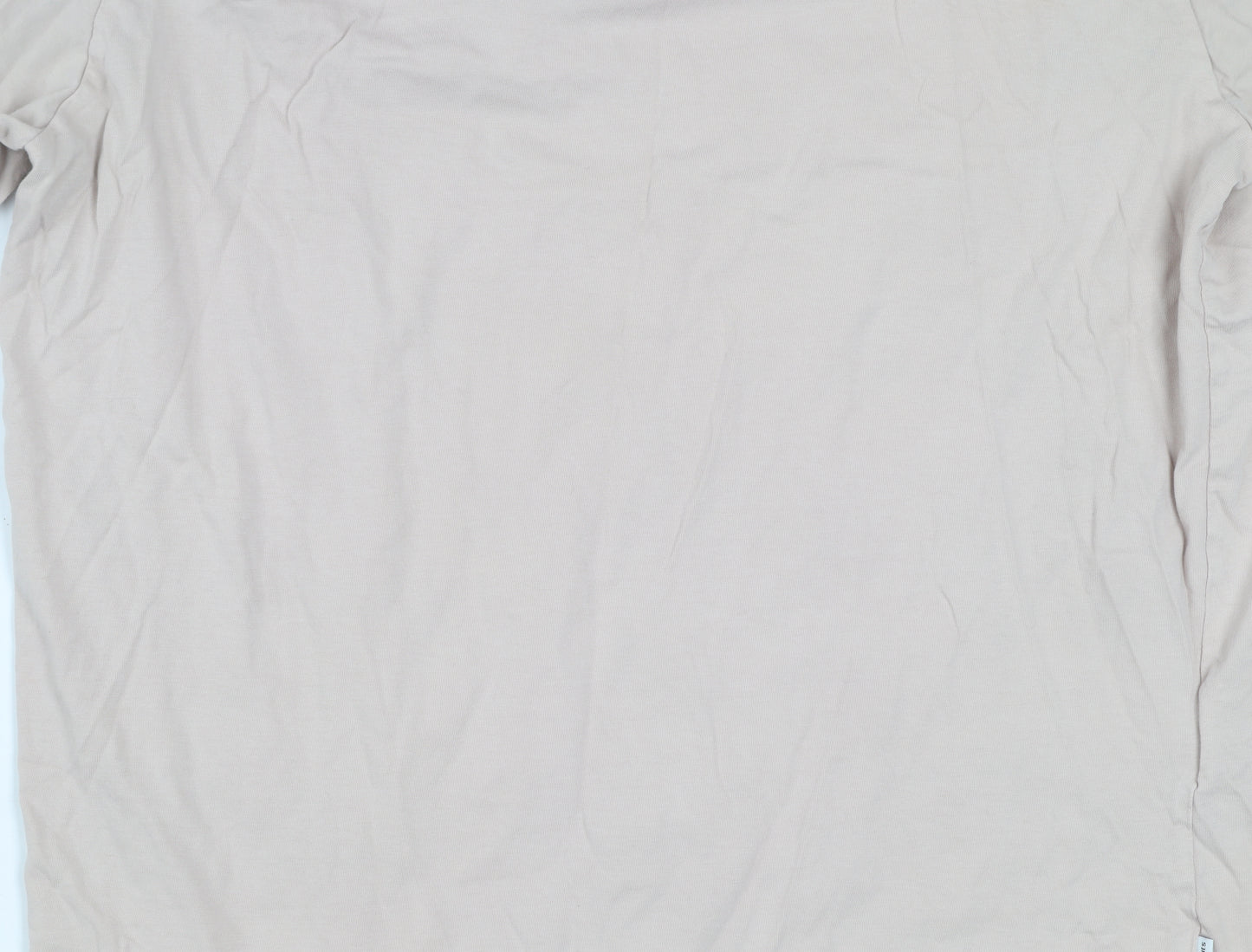 Jack & Jones Men's Beige Short Sleeve Crew Neck Regular Fit T-Shirt M