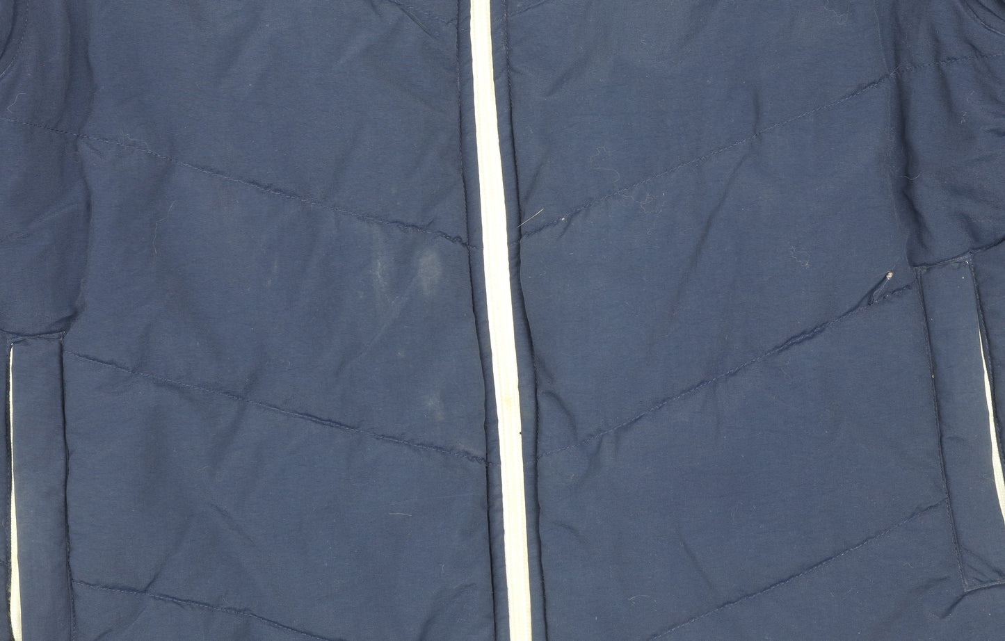 Slazenger Women Blue Size 16 Puffer Jacket Nylon Zip Winter Coat