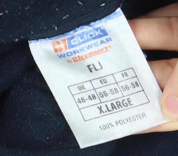 Click Workwear Men's Blue Fleece Jacket XL Full Zip Polyester