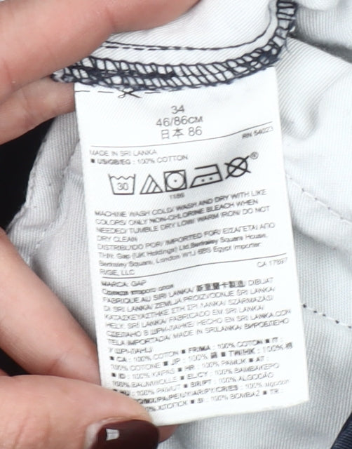 GAP Men's Navy Blue Cotton Chino Shorts Size 34 Regular Fit