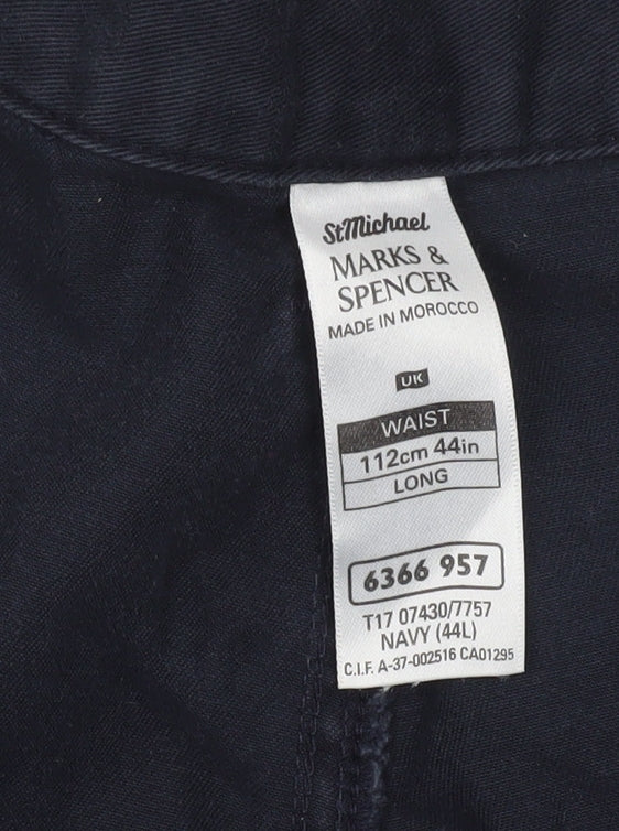 Marks and Spencer Men's Navy Blue Cargo Shorts Size 44 Regular Fit