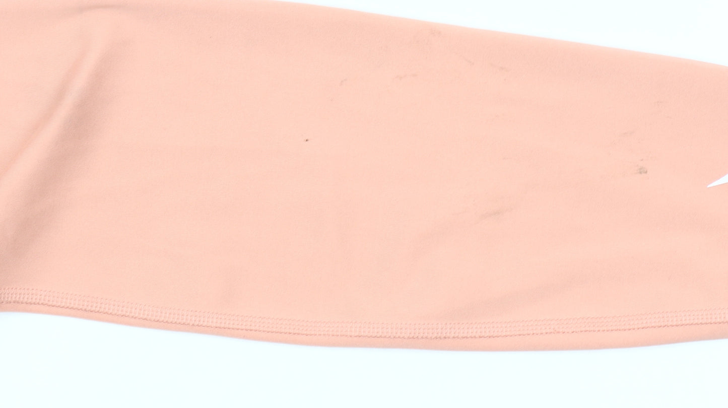 Nike Womens Peach Dri-FIT Leggings XS Slim Fit Activewear